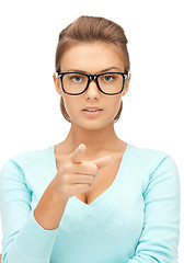 Image showing businesswoman pointing her finger