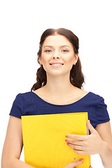 Image showing woman with folders