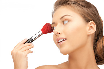 Image showing beautiful woman with brush