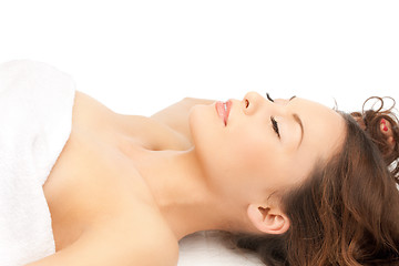 Image showing beautiful woman in spa salon