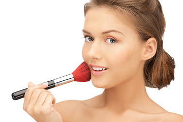 Image showing beautiful woman with brush