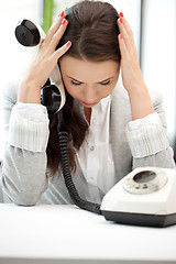 Image showing businesswoman with phone