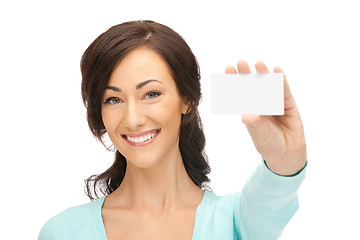 Image showing woman with business card