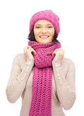 Image showing beautiful woman in winter hat