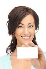 Image showing woman with business card