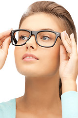 Image showing lovely woman in spectacles