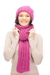 Image showing beautiful woman in winter hat