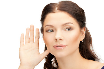 Image showing woman listening gossip