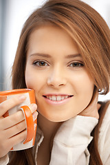 Image showing lovely woman with mug