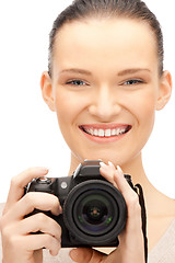 Image showing teenage girl with digital camera