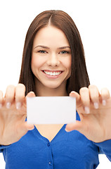 Image showing woman with business card