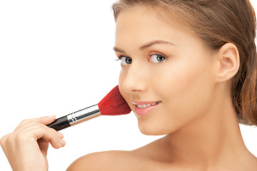 Image showing beautiful woman with brush