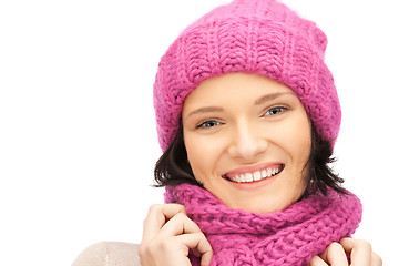 Image showing beautiful woman in winter hat