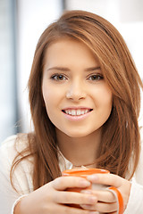 Image showing lovely woman with mug