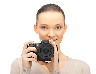 Image showing teenage girl with digital camera