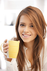 Image showing lovely woman with mug