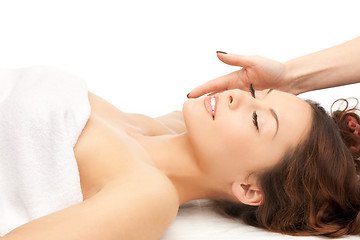 Image showing beautiful woman in massage salon