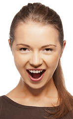 Image showing happy screaming teenage girl