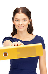 Image showing woman with folders