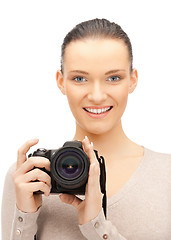 Image showing teenage girl with digital camera