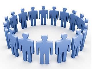 Image showing 3d people in a circle.