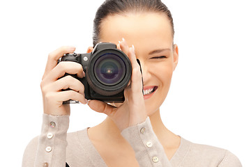 Image showing teenage girl with digital camera