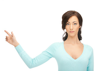 Image showing businesswoman pointing her finger