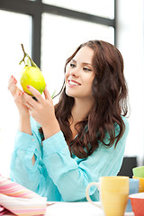 Image showing lovely woman with lemon