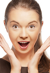 Image showing happy screaming teenage girl