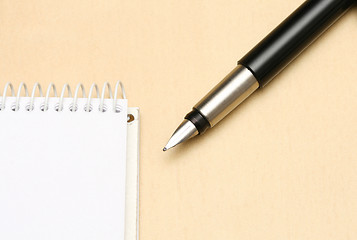 Image showing Business concepts - notebook and pen