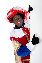 Image showing Zwarte Piet with whiteboard