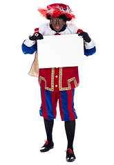 Image showing Zwarte Piet with whiteboard