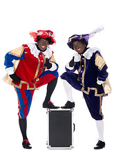 Image showing Zwarte Piet and his co-worker