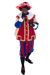 Image showing Zwarte Piet with microphone