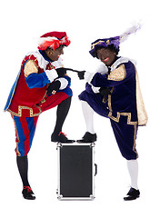 Image showing Zwarte Piet and his co-worker