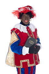 Image showing Zwarte Piet with his book