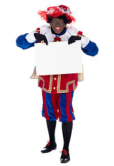 Image showing Zwarte Piet with whiteboard