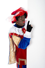 Image showing Zwarte Piet with whiteboard