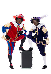 Image showing Zwarte Piet and his co-worker