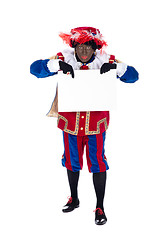 Image showing Zwarte Piet with whiteboard