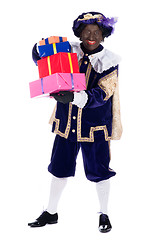 Image showing Zwarte Piet with presents