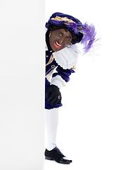 Image showing Zwarte Piet with whiteboard