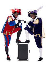 Image showing Zwarte Piet and his co-worker