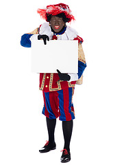 Image showing Zwarte Piet with whiteboard