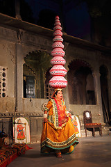 Image showing Bhavai performance - famous folk dance of Rajasthan