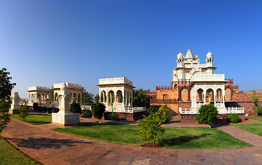 Image showing panorama of Jaswant Thada mausoleum in India