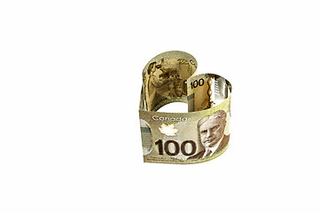 Image showing 100 Canadian dollar banknote.