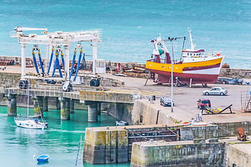 Image showing Industrail port of Granville, Normandy, France