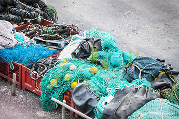 Image showing Stored fishing nets