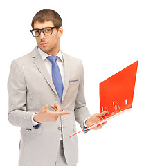 Image showing man with folders